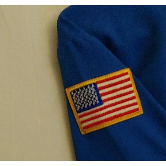 COPY - Figs Technical Collection Mens V-Neck 2 pocket Scrub Top FM1500 M US Flag - Picture 7 of 9